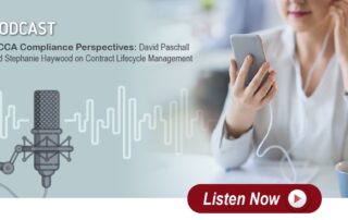 Podcast: SCCE & HCCA Compliance Perspectives Podcast: David Paschall and Stephanie Haywood on Contract Lifecycle Management