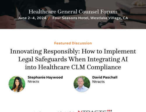 Ntracts’ Leaders to Moderate Discussion at the Consero Healthcare General Counsel Forum  |  June 2-4, 2024